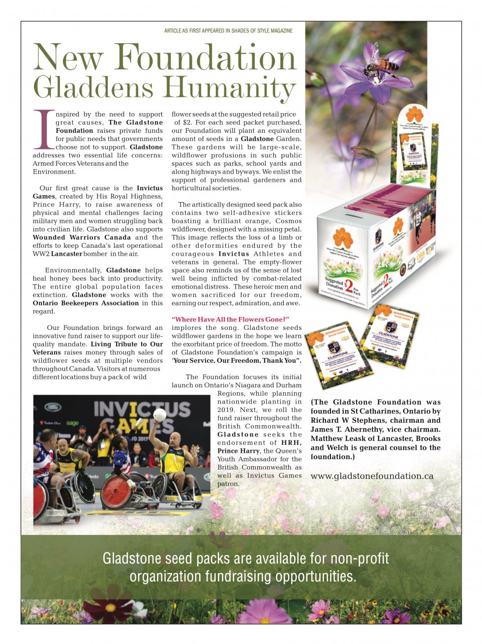 Clarington  Promoter  Gladstone  Foundation  Media release content images